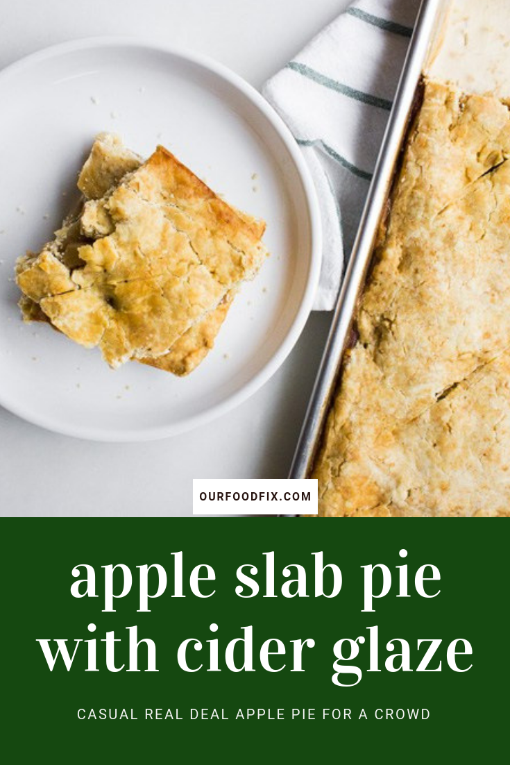 A casual Apple Pie to serve a crowd, made with real whole food. Easily made ahead and freezer friendly. #applepie #glutenfreerecipes #slabpie | Gluten free recipes | Gluten free vegan | Vegan recipes | Refined sugar free | Dairy free recipes | Gluten free desserts | Vegan desserts | Pie recipes | Slab pie | Apple pie recipes | Dessert recipes | Holiday recipes | Holiday desserts | Party food